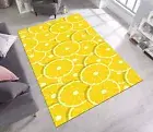 Lemon Rug,Area Rug, Living Room Rug, Non Slip Floor Rug, Themed Rug, Fan Rug