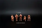 1/72 WW II German Army"Casual washing posture"5 man group (3D printed Soldier)