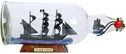 Hampton Nautical Black Pearl Model Ship in a Glass Bottle 11" - Famous Pirate Ship - Boat Model