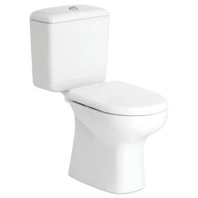 RAK Liwa White Close Coupled Toilet Suite Alpine White with S Trap 140 122730W