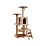 Furtastic 125cm Cat Tree Scratching Post - Beige