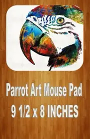Rainbow Parrot Animal Art Bird 9.5 x 8 Inch Computer/Gaming MOUSE PAD