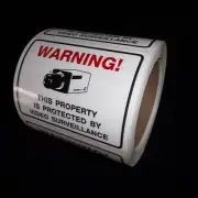 100 LOT NEW SECURITY SURVEILLANCE CAMERA WINDOW WARNING STICKERS DECALS