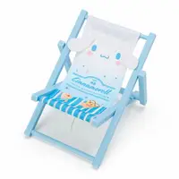 在飛比找樂天市場購物網優惠-小禮堂 大耳狗 海灘椅造型手機架 塑膠置物架 玩偶椅 (藍白