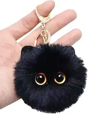 [TVRTFQ] Cute Cat Head Plush Keychain Creative Car Keychains Cartoon Kawaii Backpack Pendant Birthday Gift Valentine's Day Gift