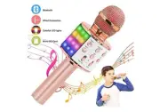 Verkstar Wireless Bluetooth Karaoke Microphone, Birthday Gift Toy for Kids with