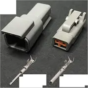 Connector Dtm04-2p Waterproof of Automobile Harness 2/3 / 4/6 / 8/12 Pin Intake Air Temperature Sensor Dtm06-2s (Color : 2p, Size : 1sets)