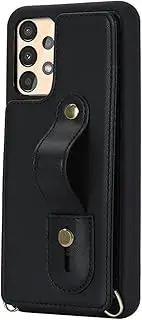 [HJZSZX] for Samsung A34 (5G) Lanyard Leather Wallet Phone Case Flip Cover(for Samsung A34 (5G)/Black)