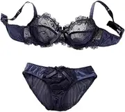 [DEARMAMY] Set Women Bra Transparent Bra Blue