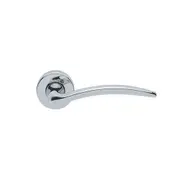 Manital Francy Door Lever Set on Round Rose Passage Polished Chrome FR5/F-CRO
