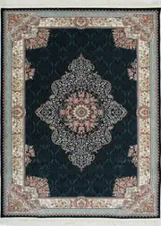 Mashhad 722593 Dark Blue Persian Traditional Rug