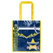 North QLD Queensland Cowboys NRL Laminated Carry Shopping Grocery Reusable Bag
