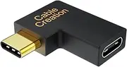 USB C Male to Female Adapter,Right & Left Angled 90 Degree USB 3.1 Gen2 Type C Extension Adapter (3A/10G) Compatible with iPhone 15 Pro Max,Surface,iPad,MacBook (Pro),Laptop & Tablet & Mobile Phone