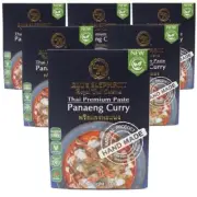 6X70G Blue Elephant Panaeng Curry Paste Thai Spicy Herbs Spices Yum Soup Sauce