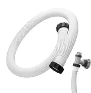 Pool Filter Hose - 59 Inch Swimming Pool Filter Hose, Knob Design, Durable, Long, White, Ground Pool Flex Connection Hose Filter