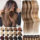 Russian Remy Clip In Human Hair Extensions One Piece 3/4 Full Head Straight&Wavy