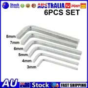 6Pcs L Shape Square Head Wrench Chrome Vanadium Steel Perfect For Square Screws