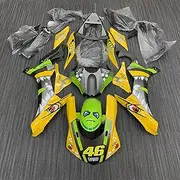 Areyourshop Motorcycle Fairing Injection Fairing Set Fit for Ya-ma-ha YZF 1000 R1 2015-2019 Fairing Kit Injection Mold ABS Plastic Bodywork Fairings Pre-Drilled Holes Easy Installation