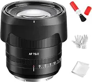 TTARTISAN AF 75mm F2 Auto Focus Full Frame Prime Large Aperture Portraits Lens,Clicked Aperture Ring, Compatible for Sony E Mount Camera A7RII，A7RIII，A7RV，A7RIV，A7IV，A7S，A7SIII，A7c，A9，A9II，FX3,etc