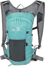 Hiking Water Backpack Running Water Backpack for 2L Water Bladder Camping Necessities Emergency Backpack with Reflective Design Hiking Necessities Light Blue