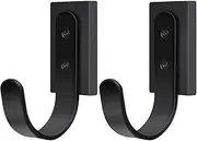 2 Pack Magnetic Wreath Hanger, Rubber Coated Magnet Hooks, Strong Magnetic Hooks, Heavy Duty Magnets with Hook for Metal Front Door Decoration Towel Coat Bag Indoor Hanging Cabins Grill(Black)