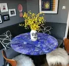 Lapis Lazuli Coffee Table Top | Center Gemstone Blue Marble Corner Table Top