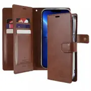 Mercury Goospery Mansoor Wallet Flip Case For Apple iPhone 15 Pro Max (6.7") - Brown