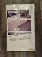 Kemp & Beatley Damask Oval Tablecloth Chrysanthemum 63” x 104” NIP White