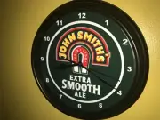 John Smith's Ale Beer Bar Man Cave Clock Advertising Sign