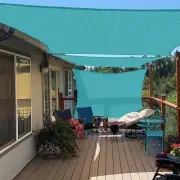 Outdoor 16-24ft Turquoise Rectangle Sun Shade Sail Shade Cover Garden Yard Pool