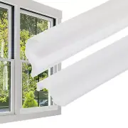 26' Kerf Weather Stripping Door Seal Self Adhesive PU Foam Weather Strip White