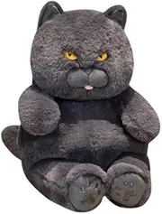 Cuddly Toy Cat Fluffy Stuffed Toy Kittens, Plush Toy for Cuddling, Playing and Loving, Soft Cuddly Toy for Girls, Boys, Babies (21 cm, Grey)