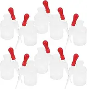 GANAZONO 10pcs 60 Clear Glass Dropper Bottles Frosted Alkaline Glass for Precision Dispensing Chemical Labs Medical Use and Beauty Applications Transparent Oil Storage