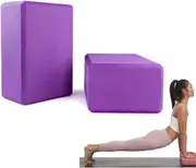 Set of 2 Yoga Bricks EVA Stability Yoga Blocks for Meditation Yoga Pilates Support and Strengthen Poses
