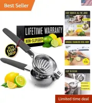 Pro-Grade Manual Lemon Squeezer - Maximum Juice Extraction and Non-Slip Design