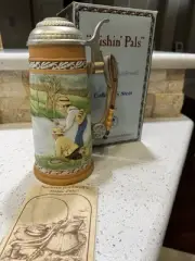 1983 NORMAN ROCKWELL” FISHING PALS" COLLECTOR’S STEIN KRUG #1617