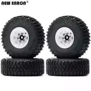 1.55 Beadlock Wheel Rims Rubber Tires for 1/10 RC4WD D90 TF2 CC01 LC70 MST Axial