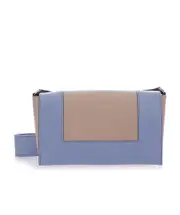 FRAME medium smooth cow leather two-color handbag One size Blue