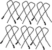 STOBOK 50pcs Bead Chain Jewelry Chain Ball Chain Necklace Large Beads Necklace Making Kit Rhinestone Chain Round Beads Necklace Chain Number Beads for Bracelets Decoration Chain Black