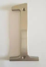 100 mm 4 inch House number Letterbox number door number Silver 1 brushed nickel