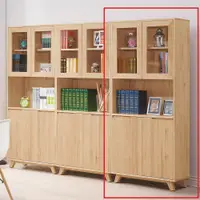 在飛比找松果購物優惠-【obis】羅本北歐全實木2.7尺展示書櫃 (6.7折)