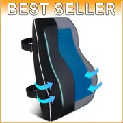 Cooling Gel Lumbar Support Pillow for Office and Car - Memory Foam Comfort