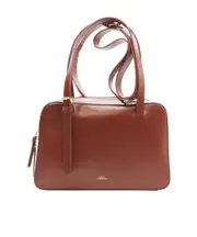 A.P.C. Virginie Logo Printed Crossbody Bag One size walnut brown