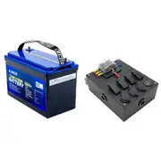 Adventure Kings 120 Ah Lithium Battery Prismatic Cells LiFePO4 + 12V Compact Control Box