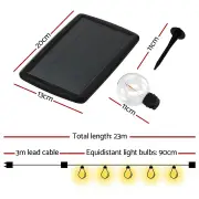 23m Solar Festoon Lights Outdoor LED String Light Wedding Party Christmas Decor