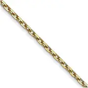 [JewelryWeb] 10k Sparkle-Cut Cable Chain Necklace in Yellow Gold White Gold Choice of Lengths 36 41 46 51 61 and Variety of mm Options