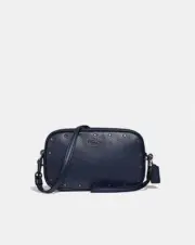 Coach Sadie Crossbody Clutch With Crystal Rivets 38931 Color-CADET