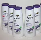 LOT (5) DOVE RELAXING BODY WASH LAVENDER OIL & CHAMOMILE MICRO MOISTURE 20 FL OZ