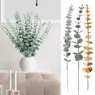 10pcs Artificial Greenery Eucalyptus Leaves Stems Faux Plants Branches Decor