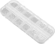DONFAMDS Manicure Shiny Decor Compartment Nail Art Accessories for Decoration Premium Stylish Three Texture for Parties Family Gatherings